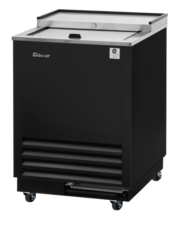 Product image #1 for Turbo Air Super Deluxe 24-Inch Underbar Glass Chiller & Froster, 4.56 Cu. Ft., Black Vinyl Exterior