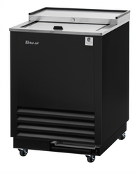 Turbo Air Super Deluxe 24-Inch Underbar Glass Chiller & Froster, 4.56 Cu. Ft., Black Vinyl Exterior