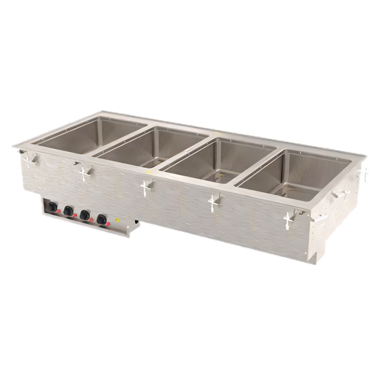 Product image #1 for Vollrath Four-Well Drop-In Electric Hot Food Well Unit for Full-Size 12" x 20" Pans, 120V, Wet Operation, Infinite Controls
