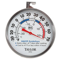 Taylor Precision 5994 Freezer & Refrigerator Thermometers Case of 6