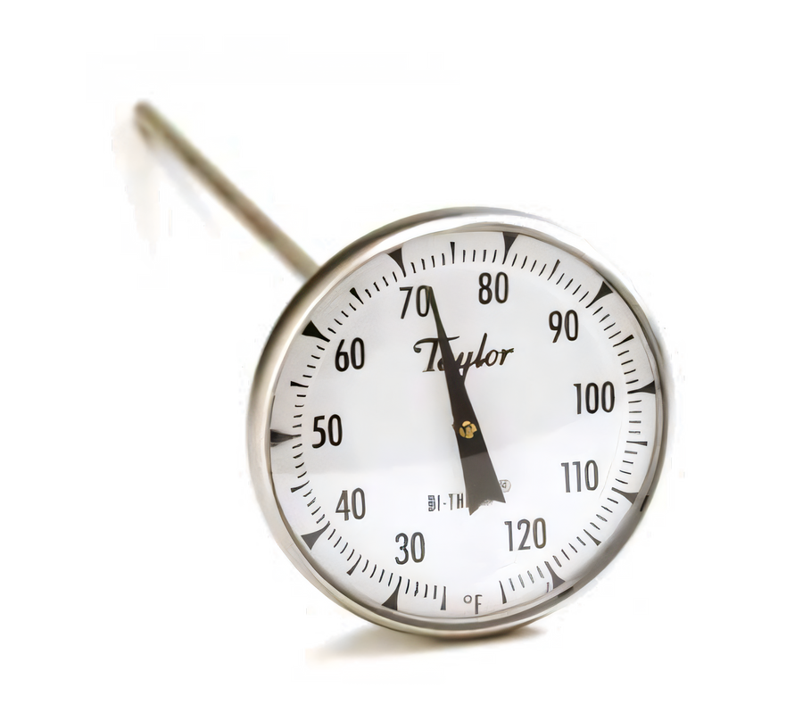 Product image #1 for Taylor Bitherm Bi-Therm Pocket Dial Thermometer, 25°F to 125°F, 8-Inch Stem