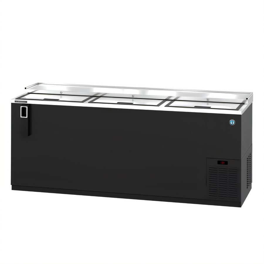 Product image #1 for Hoshizaki CC80 Three-Section Reach-In Bottle Cooler, 80-Inch Wide, 24.67 Cu. Ft., Side-Mount Self-Contained Refrigeration