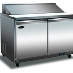 Thumbnail image #1 for Serv-Ware 48-Inch 2-Door 12-Pan Refrigerated Sandwich Prep Table