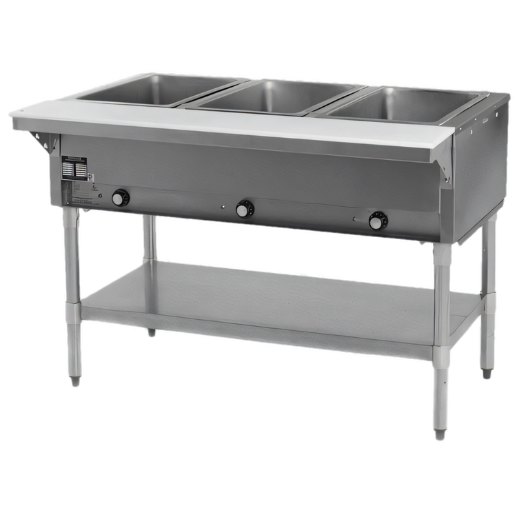 Product image #1 for Eagle Group DHT3-120 48-Inch Electric 3-Well Hot Food Table, Open Base, 120V