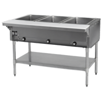 Eagle Group DHT3-120 48-Inch Electric 3-Well Hot Food Table, Open Base, 120V