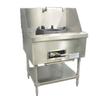 Thumbnail image #1 for Town Equipment MasterRange M-1-JR-P Junior Mobile Propane Chinese Wok Range, Single Brick-Lined Chamber, Stainless Steel, 12-Inch Backsplash