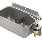 Thumbnail image #1 for Krowne 16-153L Front-Mount Stainless Steel Dipper Well with 1/2 Inch NPT Inlet and 1 Inch Drain