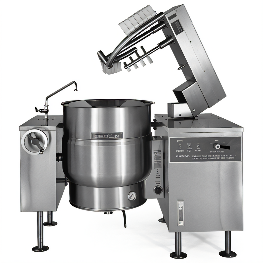 Product image #1 for Crown ELTM-100 100 Gallon Electric 2/3 Steam Jacketed Tilting Mixer Kettle