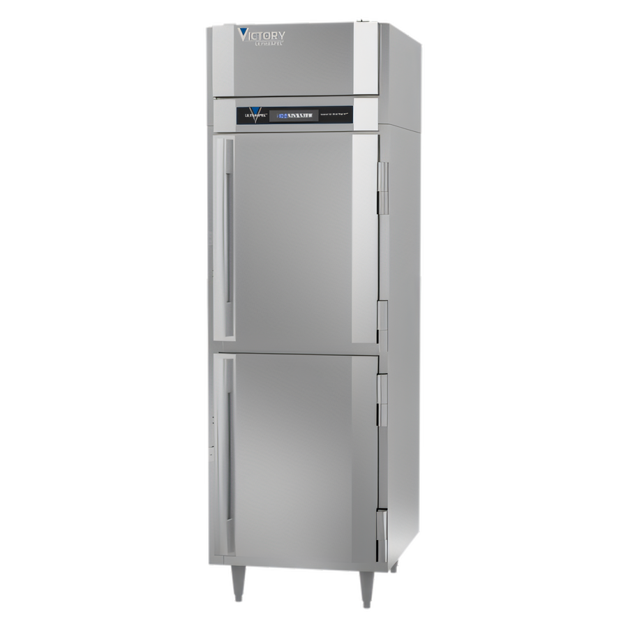 Product image #1 for Victory UltraSpec Pass-Thru Solid Half-Door Freezer, 1-Section, 23.7 Cu. Ft., Self-Contained, Top-Mounted