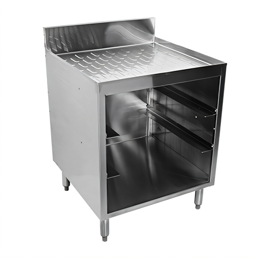 Product image #1 for CHOICE by Glastender 18-Inch x 24-Inch Drainboard Glass Rack Storage Unit, Open Front Base