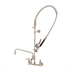 Thumbnail image #1 for EverSteel 8-Inch Wall Mount Pre-Rinse Mixing Faucet with Add-On Faucet, 12-Inch Swing Nozzle and Blue Spray Valve