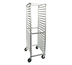 Thumbnail image #1 for Crestware 20-Tier Aluminum End-Loading Bun Pan Rack with Locking Casters, 26 x 20 x 69 Inches