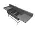 Thumbnail image #1 for John Boos Pro-Bowl 3-Compartment Stainless Steel Sink With Left and Right Drainboards, 30 x 24 x 14 Bowls