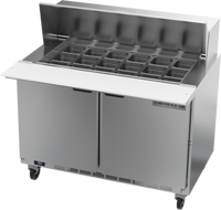 Beverage-Air 48-Inch Mega Top Refrigerated Prep Table, Two-Door, 18-Pan