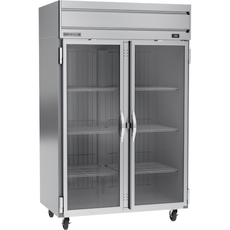 Product image #1 for Beverage-Air Horizon Series Two-Section Reach-In Glass Door Freezer, 46.29 Cu. Ft., Top-Mount Self-Contained, 52 Inch Wide