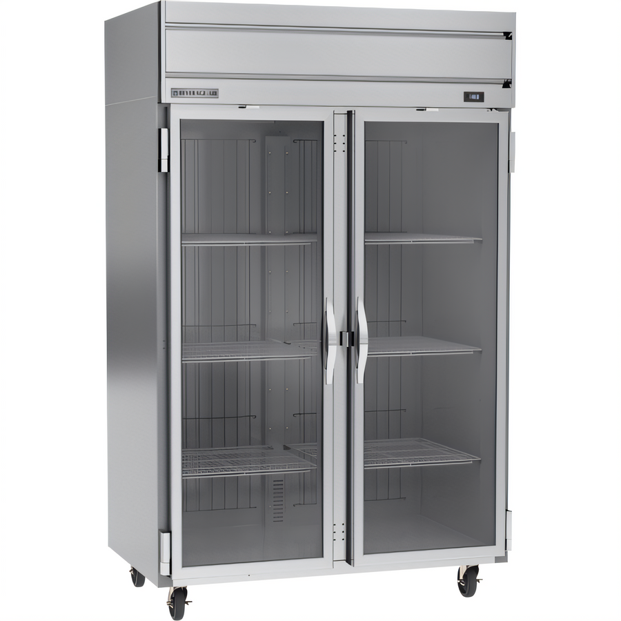 Product image #1 for Beverage-Air Horizon Series Two-Section Reach-In Glass Door Freezer, 46.29 Cu. Ft., Top-Mount Self-Contained, 52 Inch Wide