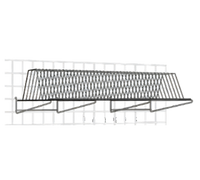 Metro SmartWall 48-Inch Grid-Mounted Tray Drying Rack with Metroseal 3 Green Finish and Microban