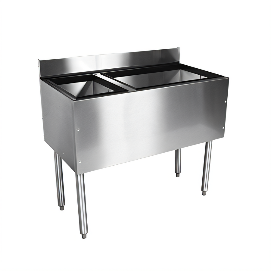 Product image #1 for CHOICE 36-Inch Underbar Combo Ice Bin/Cocktail Unit with 10-Circuit Cold Plate