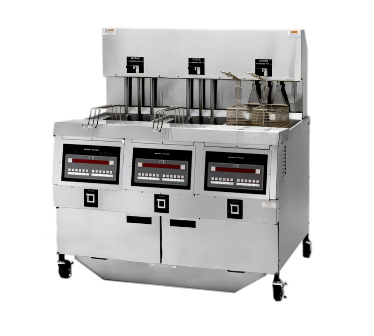 Product image #1 for Henny Penny OEA-323 3-Well Electric Auto Lift Open Fryer with Built-In Filtration