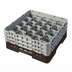 Thumbnail image #2 for Cambro Camrack Full Size 20-Compartment Glass Rack with 3 Soft Gray Extenders, Brown, 8 7/8-Inch High