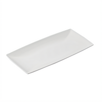 American Metalcraft Endurance Rectangular Melamine Serving Tray, 16 x 8 Inches, White