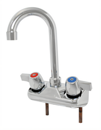 John Boos Low-Lead Economy Splash Mount Faucet with 3-1/2 Inch Gooseneck Spout
