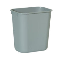 Rubbermaid Commercial Gray Plastic Waste Basket, 13-5/8 Quart