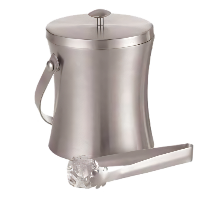 Product image #1 for American Metalcraft 34 oz. Double-Wall Stainless Steel Ice Bucket with Ice Tongs, Satin Finish