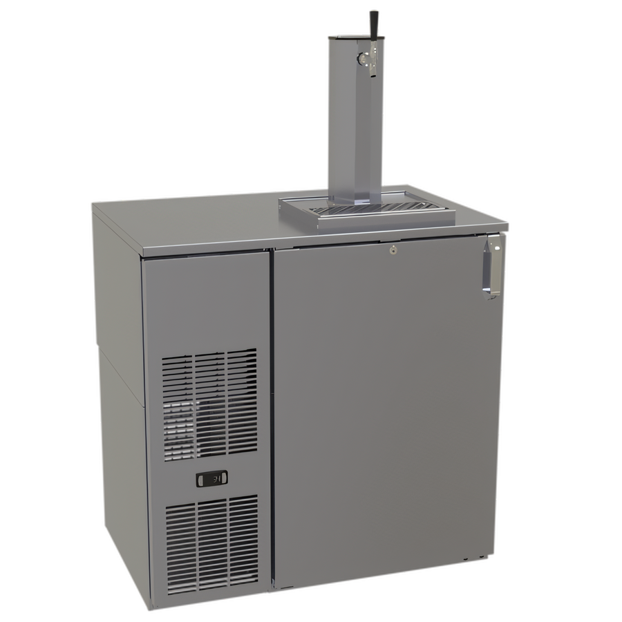 Product image #1 for Glastender C1FB36-DD One-Zone Front-Serviced Bar Profile Draft Dispensing Cooler, 36 Inch Wide, 1 Section