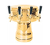 Thumbnail image #1 for Micro Matic Mushroom 4-Faucet Countertop Glycol-Cooled Draft Beer Tower, 12-Inch Diameter, Polished Brass Finish