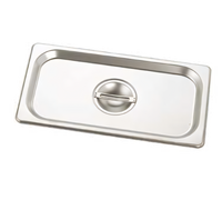 Full-Size Notched 18/8 Stainless Steel Steam Table/Holding Pan Cover with Handle