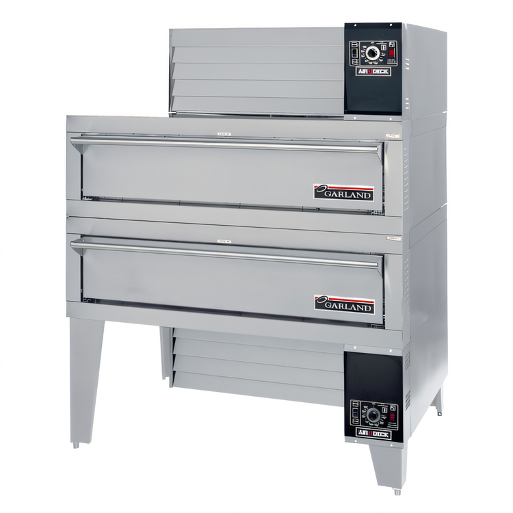Product image #1 for Garland Air-Deck Double-Deck Gas Pizza Oven with 56" x 36" Stainless Steel Decks