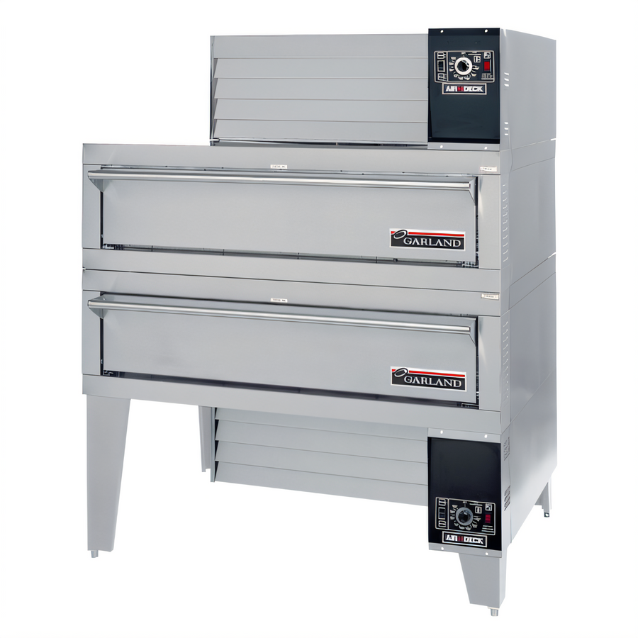 Product image #1 for Garland Air-Deck Double-Deck Gas Pizza Oven with 56" x 36" Stainless Steel Decks