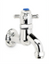 Thumbnail image #1 for Krowne Royal Series Self-Closing Metering Lavatory Faucet, Wall-Mount, Fixed Spout, Brass