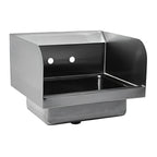 Thumbnail image #1 for Eagle Group BlendPort® BPHS-1014-LRS-NF Wall-Mount Stainless Steel Hand Sink with Side Splashes and Basket Drain, 14 x 10 x 5-Inch Bowl
