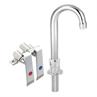 Dual Pedal Metering Knee Valve with Deck Mount 3-Inch Gooseneck Spout