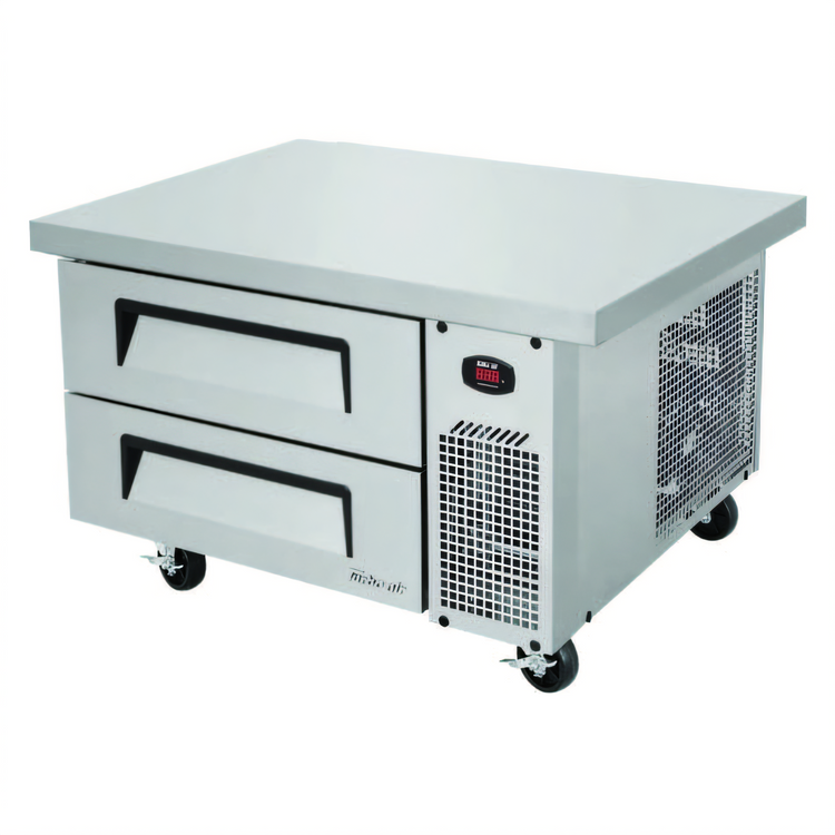 Product image #1 for Turbo Air Super Deluxe Extended Top Chef Base Refrigerator with 2 Drawers, 41-5/8 Inch Wide, Side-Mounted Self-Contained