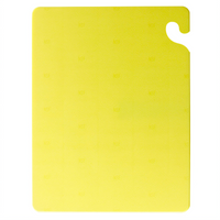 Cut-N-Carry Yellow Color-Coded Cutting Board with Food Safety Hook, 12 x 18 x 1/2 Inch