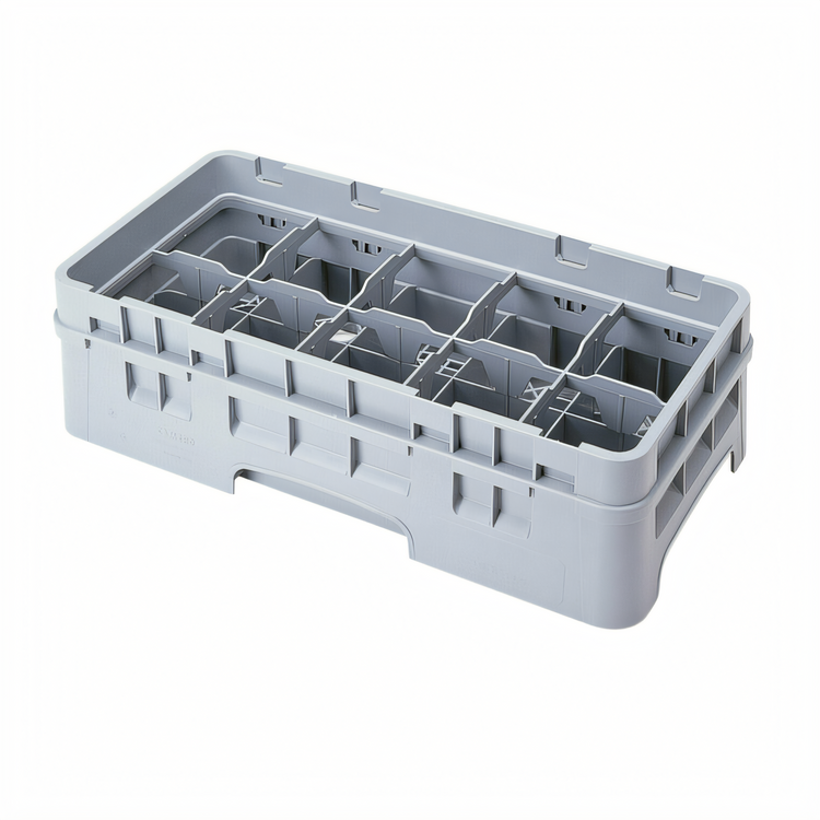 Product image #2 for Cambro Camrack Half-Size 10-Compartment Cup Rack with Soft Gray Extender
