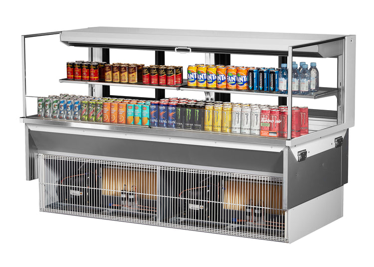 Product image #1 for Turbo Air TOM-72L-UFD-W(B)-2SI-N Countertop Refrigerated Display Cases