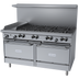 Thumbnail image #1 for Garland G Starfire Pro 60-Inch Gas Restaurant Range with 8 Open Burners, 12-Inch Griddle and 2 Standard Ovens