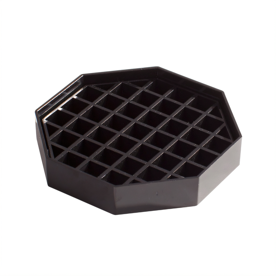 Product image #1 for Winco 4-1/2 Inch Octagonal Plastic Drip Tray with Removable Grid, Black