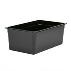 Thumbnail image #2 for Cambro Camwear® 18CW110 Full-Size 1/1 Black Polycarbonate Food Pan, 8-Inch Deep, 27 Qt. Case of 6
