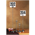 Thumbnail image #1 for Chrome Harp Weighted Number Stand with Round Weighted Base, 2-1/4 Inch Diameter x 18 Inch High
