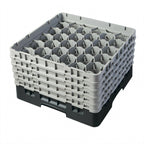 Thumbnail image #2 for Cambro Camrack® 30S958110 Full-Size 30-Compartment Glass Rack, 3-1/8-Inch Diameter, 10-1/8-Inch Height, Black Case of 2