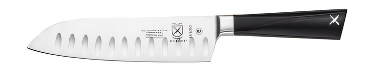 Product image #1 for Mercer Culinary ZüM 7-Inch Santoku Knife with Granton Edge, Forged High-Carbon German Steel