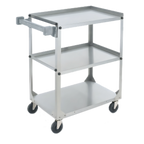 Thumbnail image #1 for Vollrath 97326 Stainless Steel 3-Shelf Utility Bus Cart, 400 lb Capacity, Solid Shelves