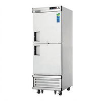 Everest Refrigeration 29-1/4-Inch One-Section Reach-In Refrigerator with Bottom-Mounted Refrigeration, Half-Height Solid Hinged Doors, 23 Cu. Ft.