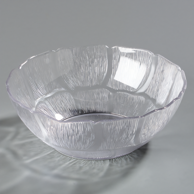 Product image #1 for Petal Mist 1.2 Qt Clear Polycarbonate Bowl with Floral Edge