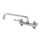 Thumbnail image #1 for T&S Brass equip 5F-8CWX12 8-Inch Center Deck-Mount Workboard Faucet with 12-Inch Swing Spout, Ceramic Valves, Wrist Handles